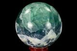 Colorful, Polished Fluorite Sphere - Mexico #153355-1